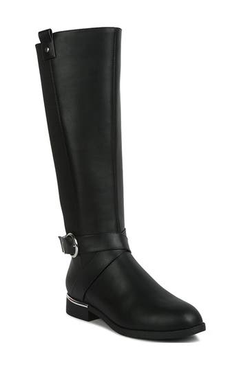 Shop London Rag Snowed Knee High Boot In Black
