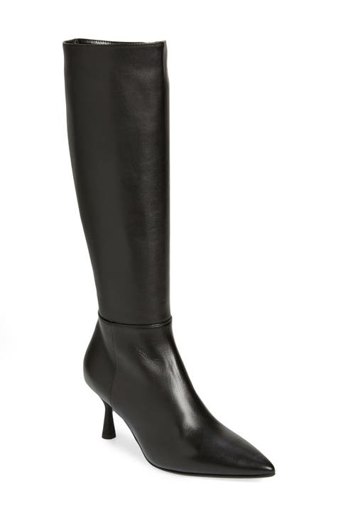 Ide Pointed Toe Knee High Boot (Women)