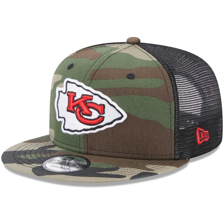 NEW ERA YOUTH NEW ERA CAMO KANSAS CITY CHIEFS CLASSIC TRUCKER 9FIFTY SNAPBACK HAT