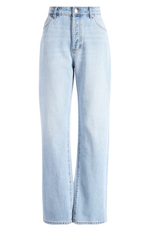 Rolla's 90s Relaxed Faded Blue High Waist Nonstretch Straight Leg Jeans In Light Vintage Blue