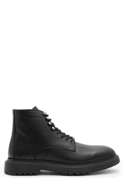 Shop Allsaints Nidd Lace-up Boot In Black/black