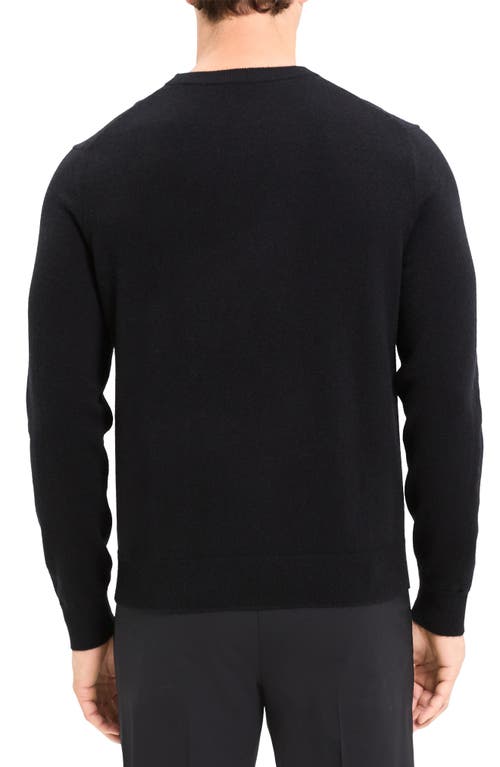 Theory Mens Maden Textured Relaxed-fit Wool Jumper Charcoal Melange In Black