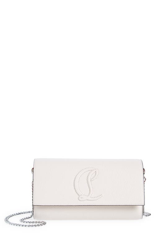 Christian Louboutin By My Side Leather Wallet On A Chain In Leche/leche