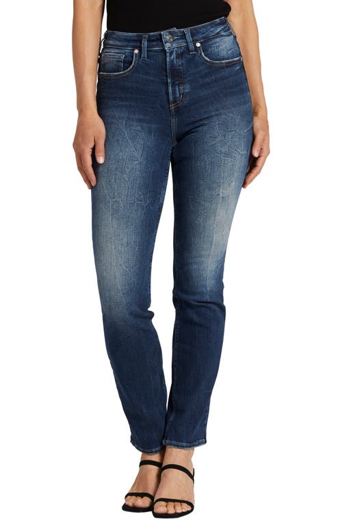Silver Jeans Co. Infinite Fit High Waist Straight Leg Indigo at Nordstrom, X