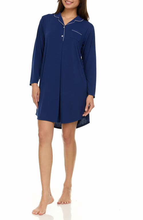 FLORA NIKROOZ FLORA BY FLORA NIKROOZ DEBORAH LONG SLEEVE NIGHTSHIRT