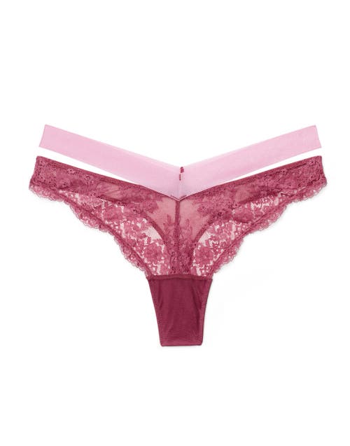 Shop Adore Me Olisa Thong Panties In Dark Purple