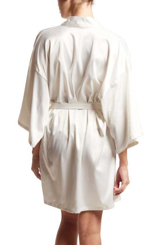 Shop Hanky Panky Happily Ever After Satin Wrap Robe In Light Ivory