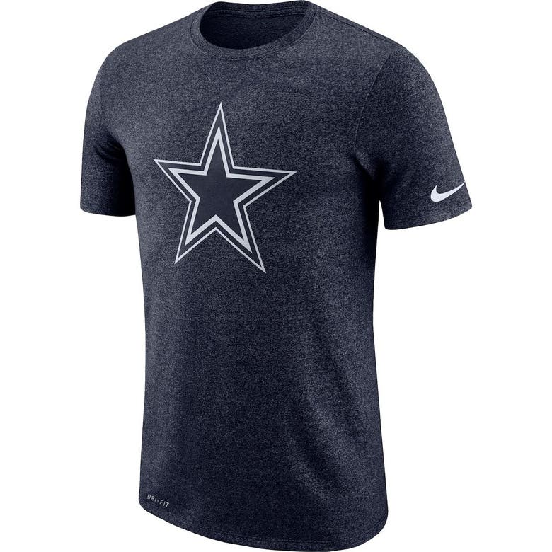 Dallas Cowboys Nike Marled Historic Logo Performance T-Shirt - Navy