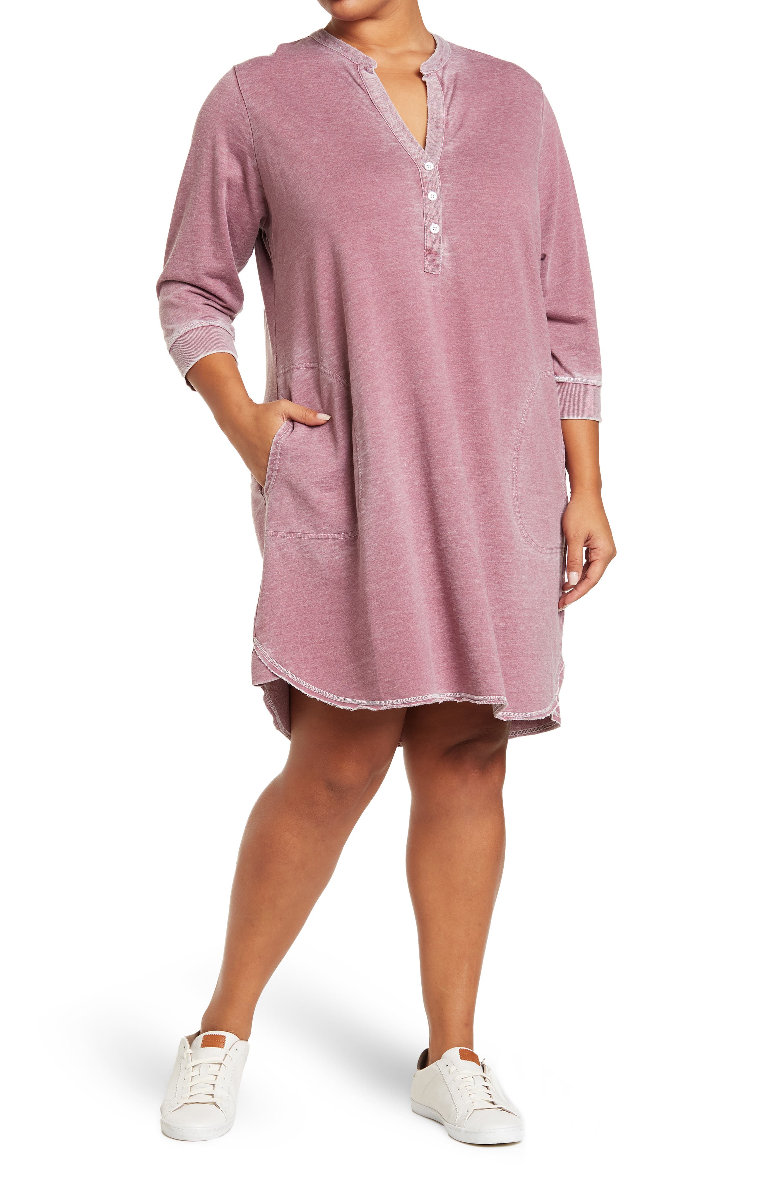 nordstrom plus size purple dress