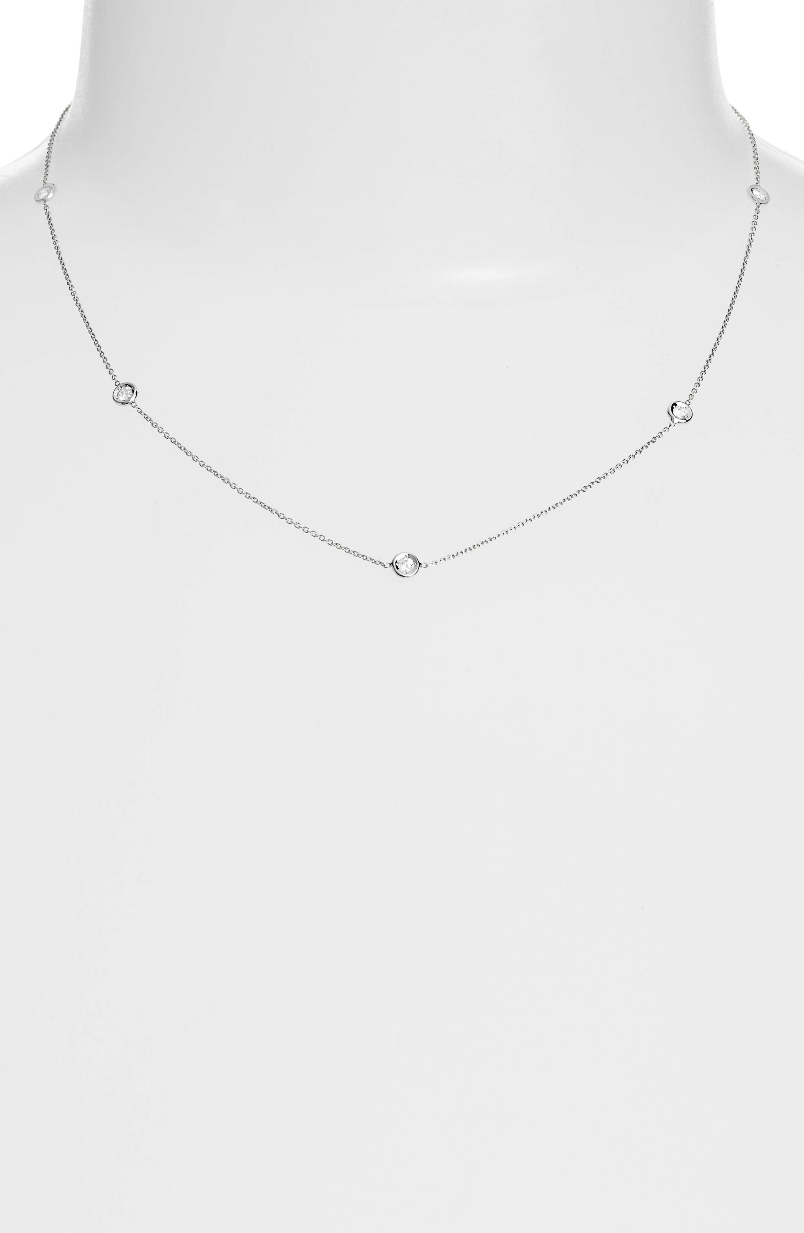 roberto coin 3 station diamond necklace