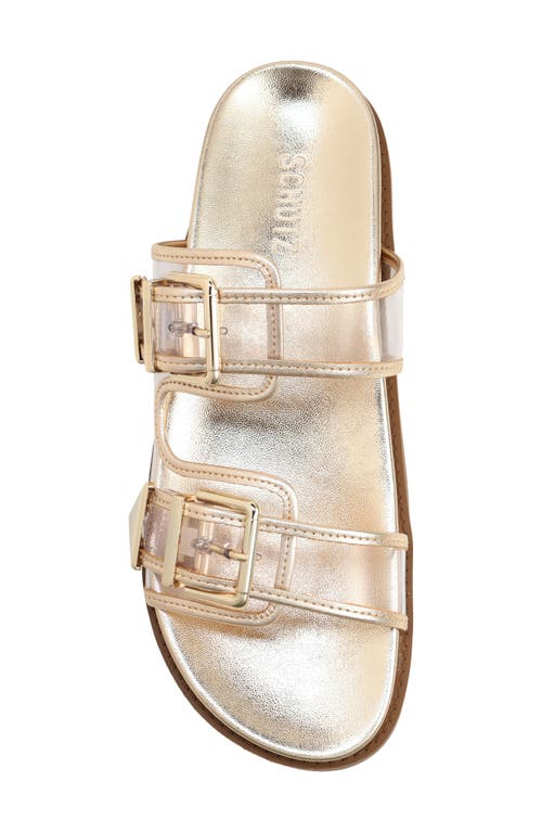 Shop Schutz Naomi Slide Sandal In Transparente/platina