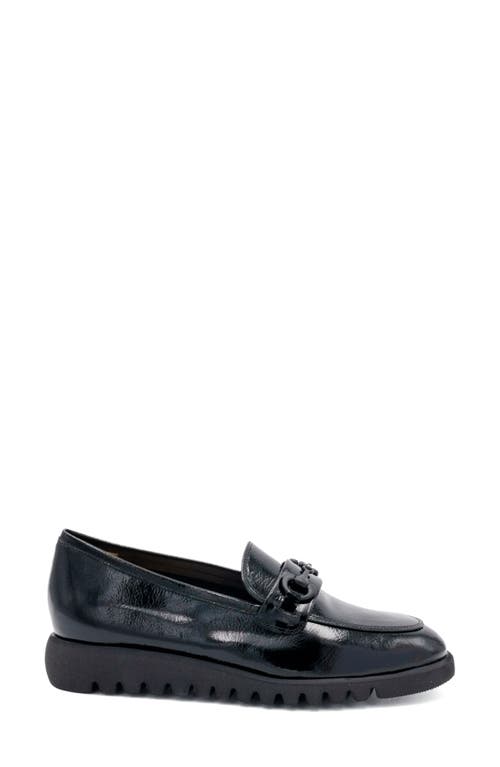 Amalfi By Rangoni Egesto Platform Bit Loafer In Black Naplak