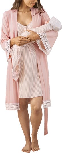 Grace Maternity Labor Delivery & Nursing Gown in Shell Pink – Angel  Maternity USA