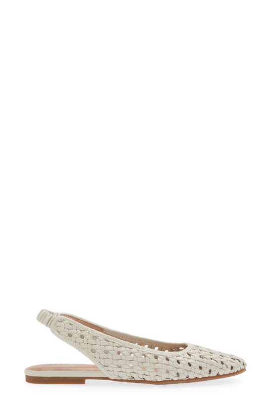 Nordstrom Arabella Woven Slingback Flat In Ivory Shell