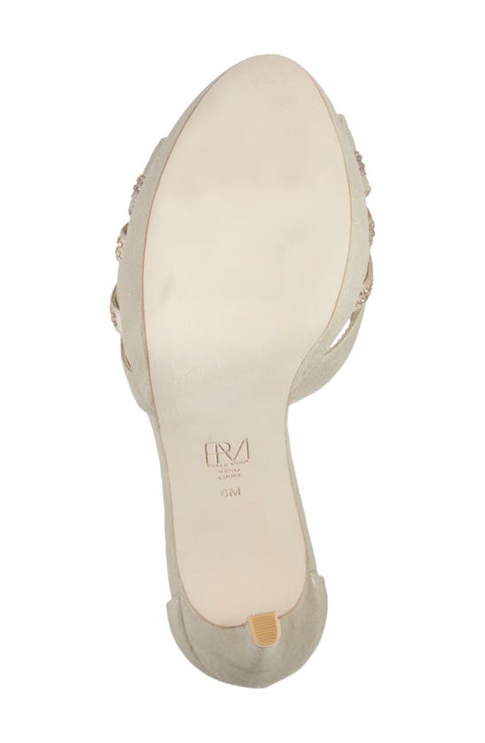 Shop Pelle Moda Olwyn Ankle Strap Platform Sandal In Platinum Gold