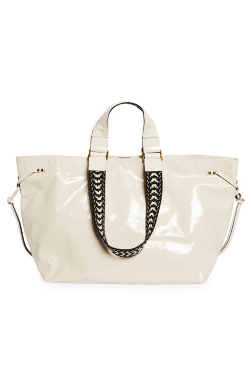 Isabel Marant Wardy Xo Capsule Leather Shopper Tote In Ecru