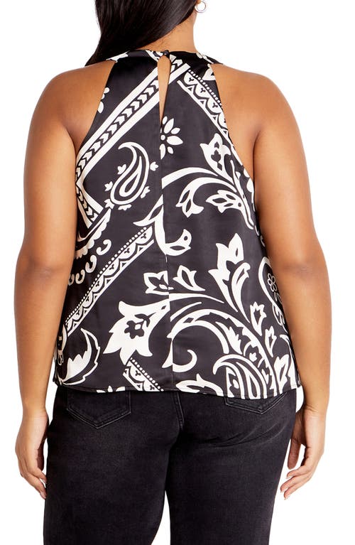 Shop City Chic Perri Paisley Satin Tank