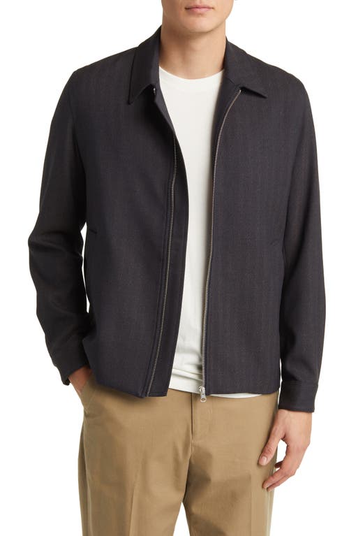 Les Deux Como Herringbone Coach's Jacket in Dark Navy at Nordstrom, Size Xx-Large