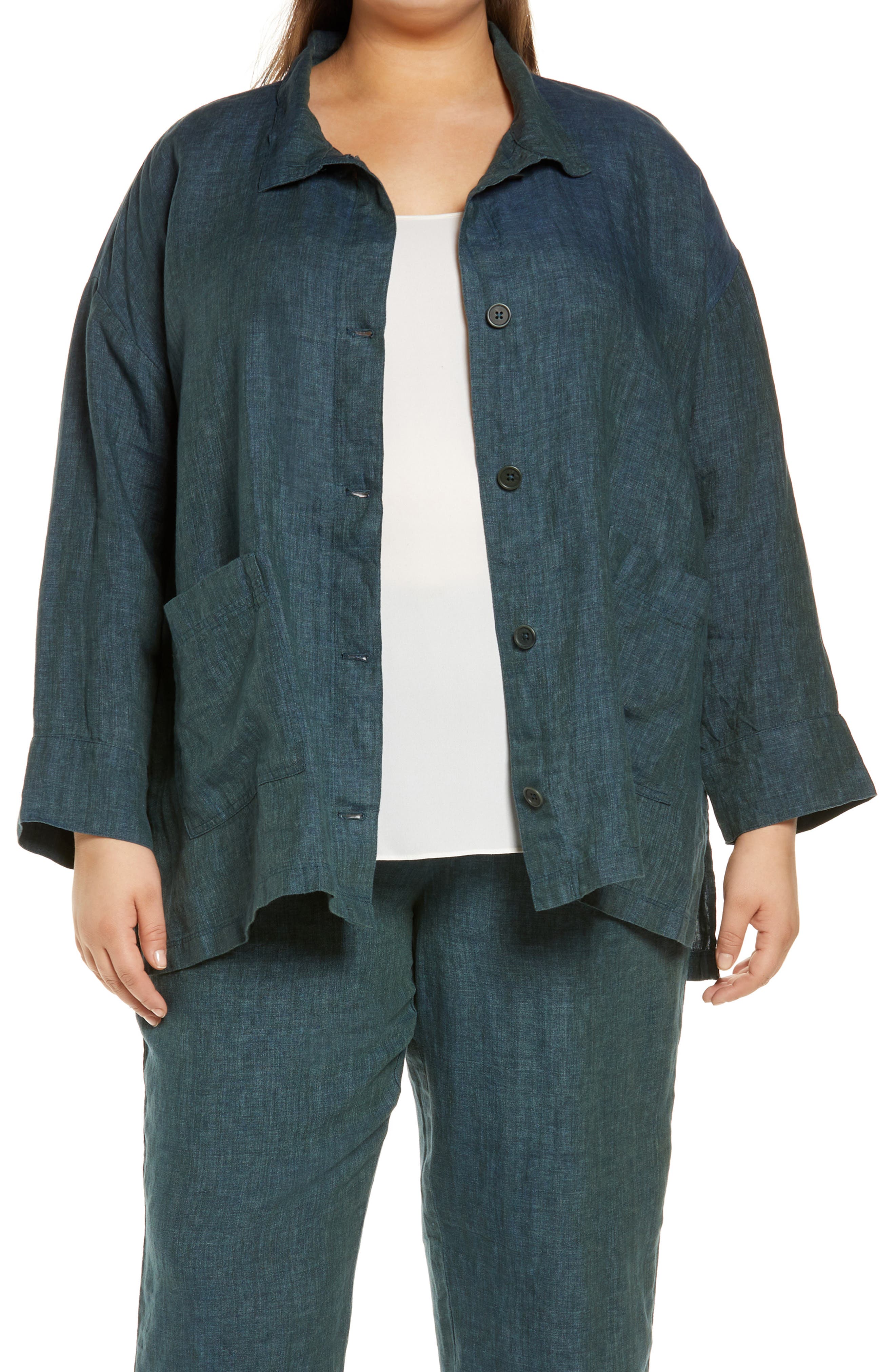 plus size linen jackets