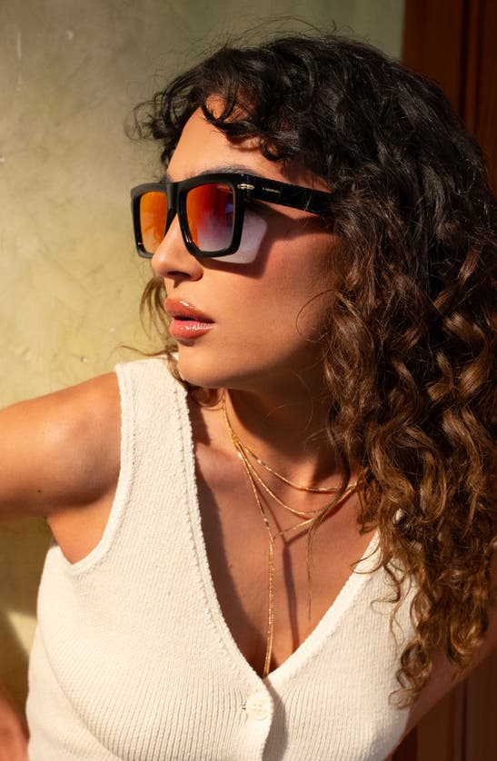 Shop Carrera Eyewear Festival 54mm Gradient Rectangular Sunglasses In Black/ Blue Sf Red