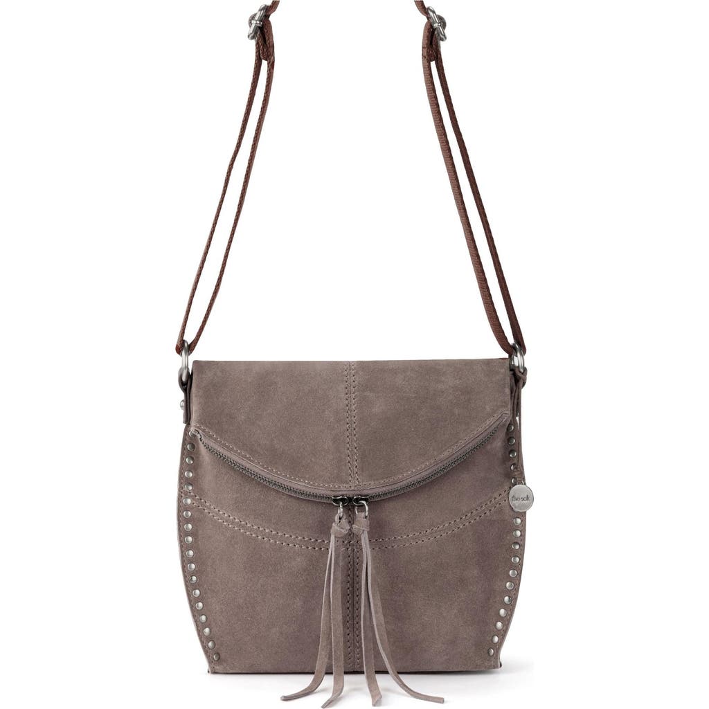 The Sak Silverlake Flap Crossbody In Mushroom Suede