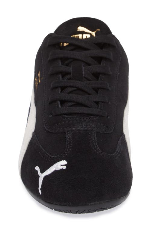 Puma 'speedcat' Black Sneakers With Logo Print On The Side And Logo Lettering On The Side In Black- White