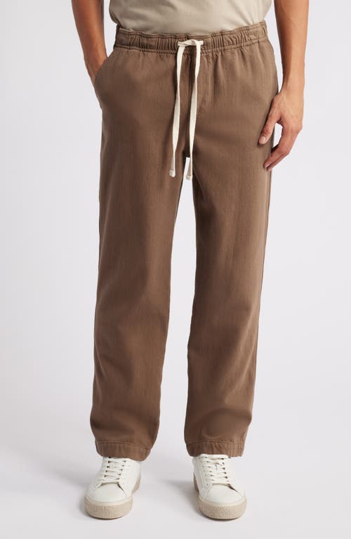 Shop Frame Drawstring Terry Cloth Travel Pants In Taupe