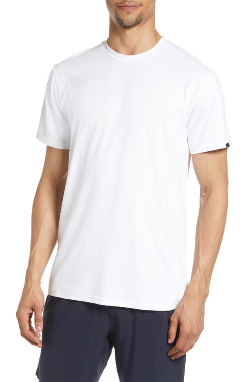 Barbell Apparel Men's Havok Stretch Crewneck T-Shirt in White