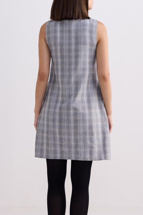 Reistor The Cotton Tweed Shift Dress In Steel Breeze