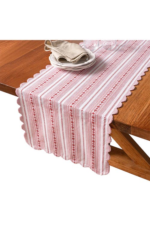 Juliska Villa Stripe 18 X 90 Table Runner In Ruby
