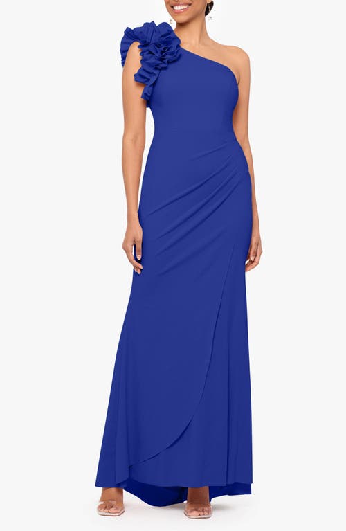 Xscape Evenings Ruffle One-Shoulder Mermaid Gown at Nordstrom,