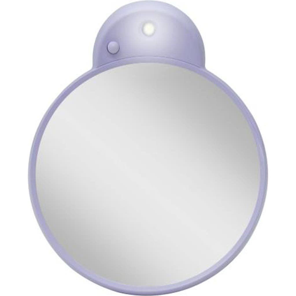 Zadro Lighted Compact Mirror With 10x Magnification & Retractable Suction Cups In Lavender