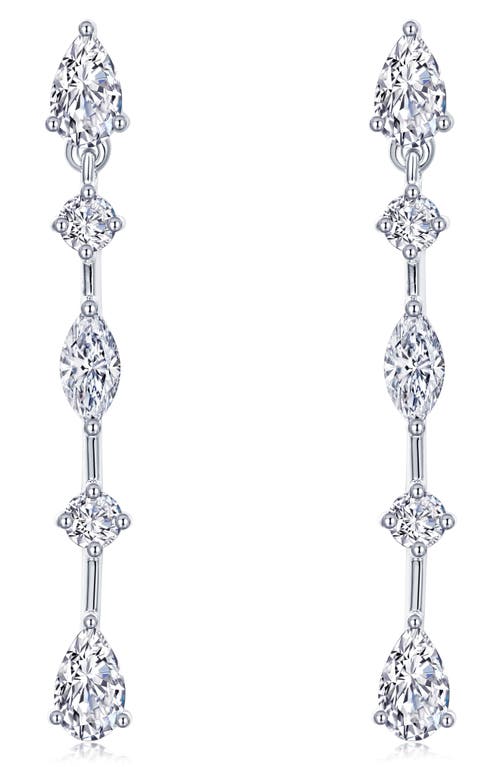 Lafonn Simulated Diamond Linear Drop Earrings in White at Nordstrom