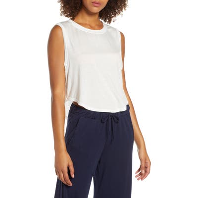 Groceries Apparel Sammy Curved Hem Tank, White