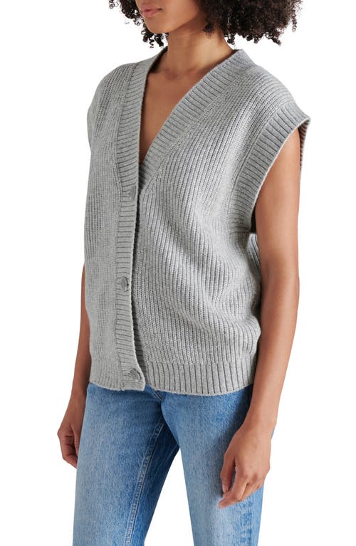 Shop Steve Madden Giorgia Sweater Vest In Heather Grey