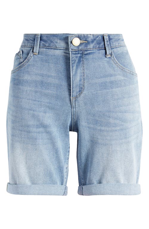 Wit & Wisdom 'ab'solution Denim Rolled Bermuda Shorts In Light Blue