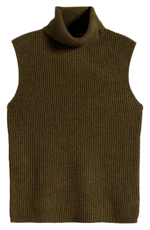 Shop Wayf Faye Sleeveless Turtleneck Sweater In Olive