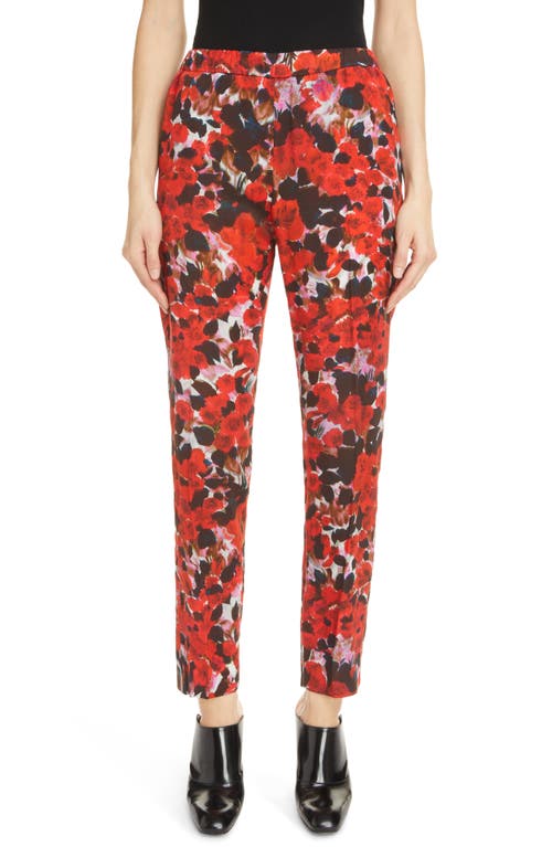 Dries Van Noten Palmira Floral Pants in Red 352
