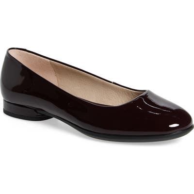 Ecco Anine Ballerina Flat, Burgundy