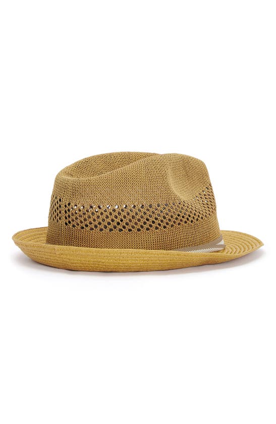 Shop Barbour Craster Trilby Hat In Dk Tan