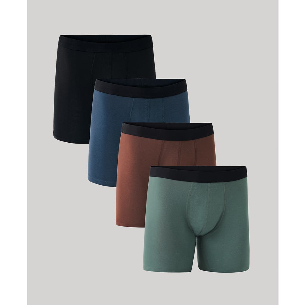 Pact Organic Everyday Extended Boxer Brief 4-pack In Autumn Equinox