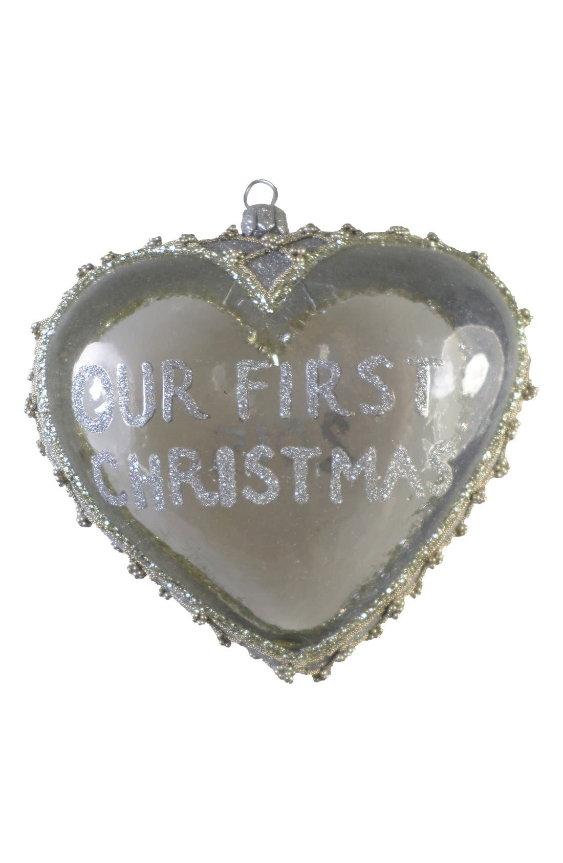 Nordstrom at Home 'Our First Christmas' Handblown Glass Ornament