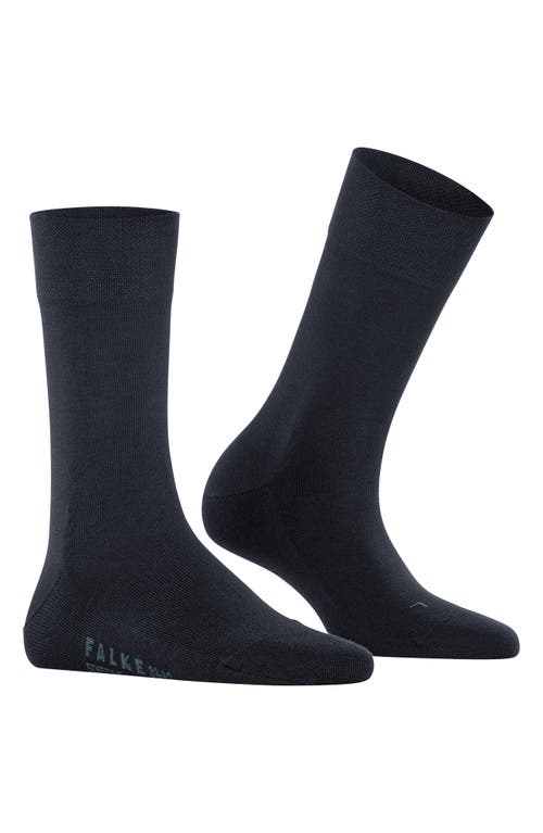 Shop Falke Sensitive New York Crew Socks In Dark Navy