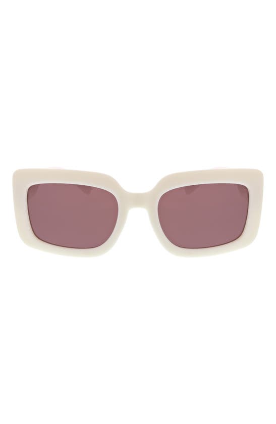 Hurley 54mm Square Sunglasses In White