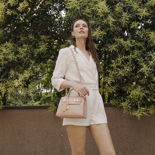 Teddy Blake Ava Croco 9" In Nude Pink