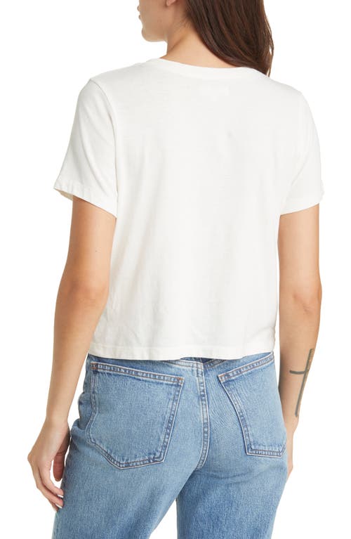 Madewell Bella Softfade Cotton Crop T-shirt In Lighthouse