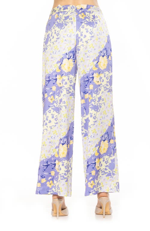 Alexia Admor Women's Cerise Floral Wide Leg Pants In Lilac Floral
