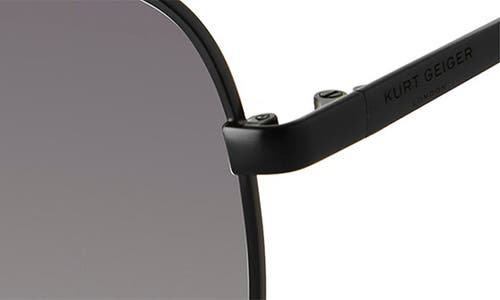 Kurt Geiger London 61mm Gradient Navigator Sunglasses In Black/gray Gradient