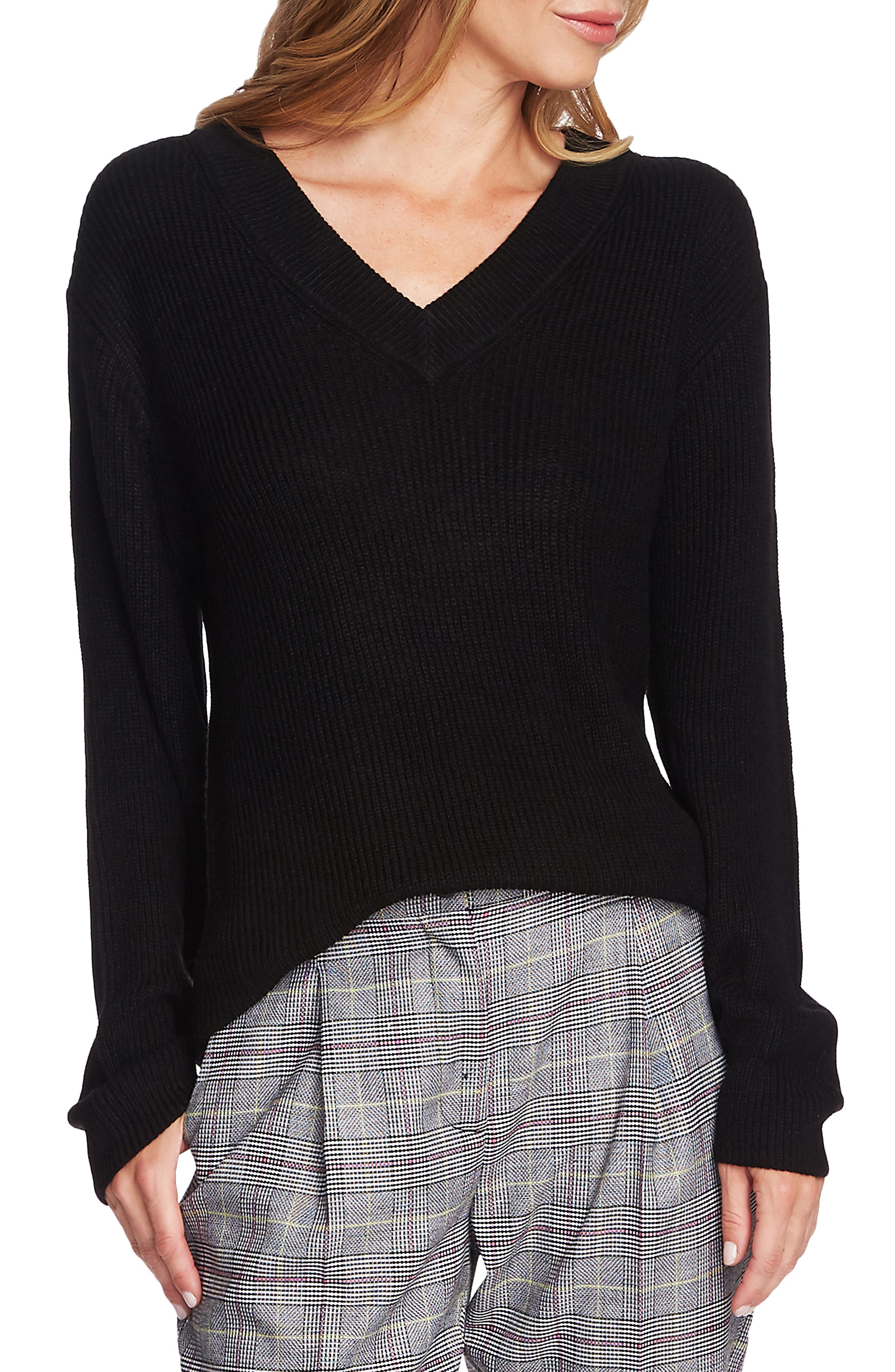 Vince Camuto Ribbed V-Neck Sweater | Nordstrom