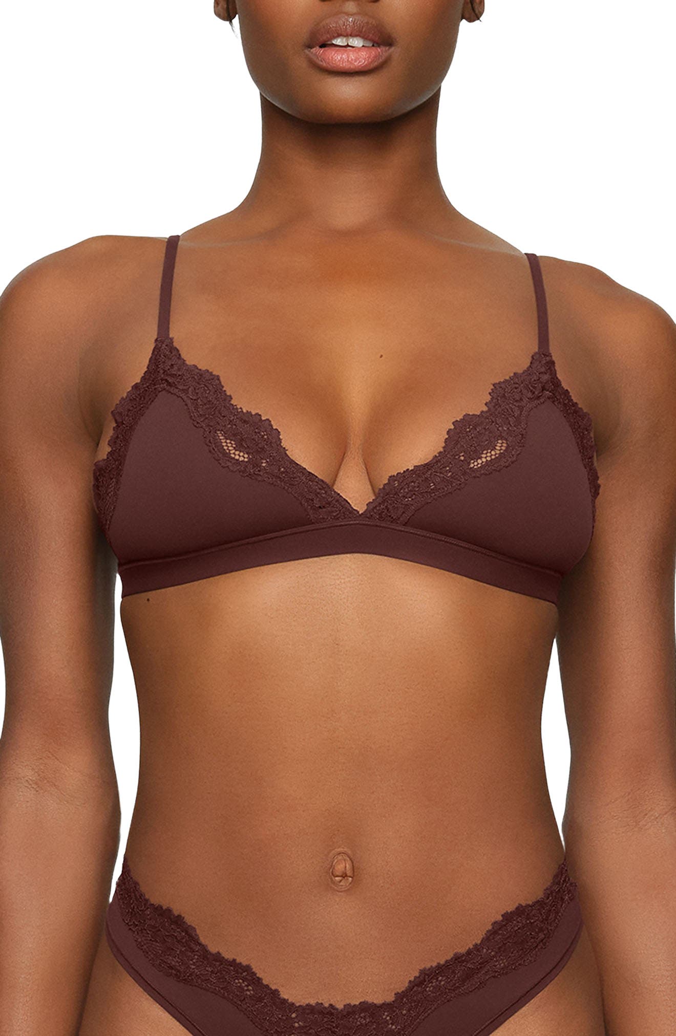 Skims Fits Everybody Triangle Bralette In Tan